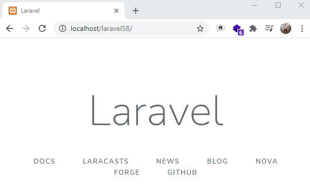 Create Project Laravel 5.8 using Composer